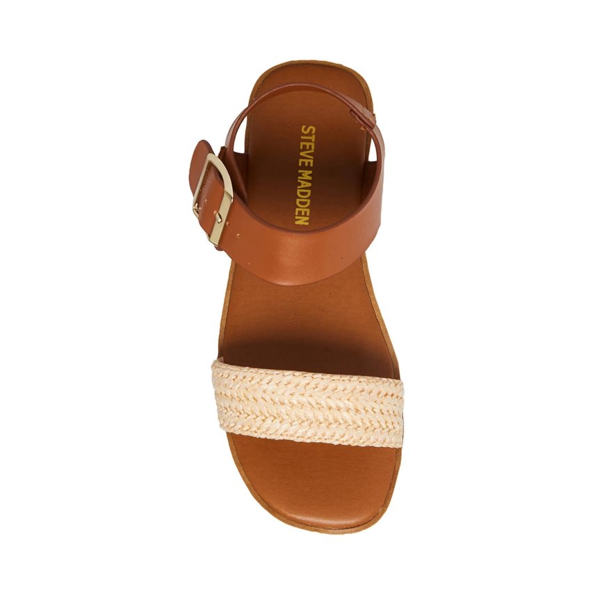 Sandalias de Plataforma Steve Madden Jdestind Raffia Niños Marrones | ES OZ4E6S